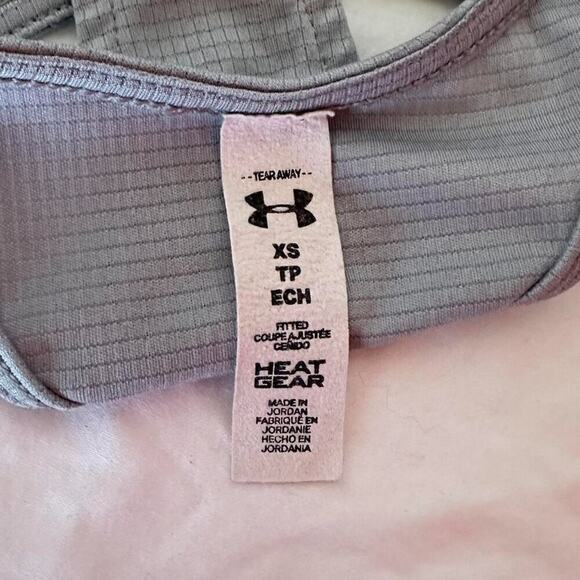 Under Armour Top Womens Size XS Gray Racerback Workout Tank Athletic Outdoor Gym - Picture 7 of 8